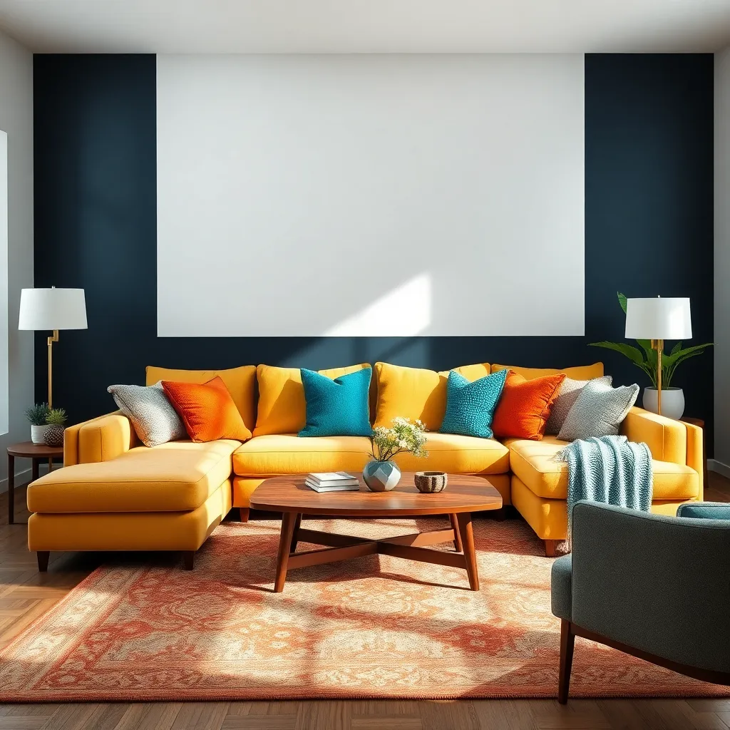 Contrast Walls with Accent Pieces