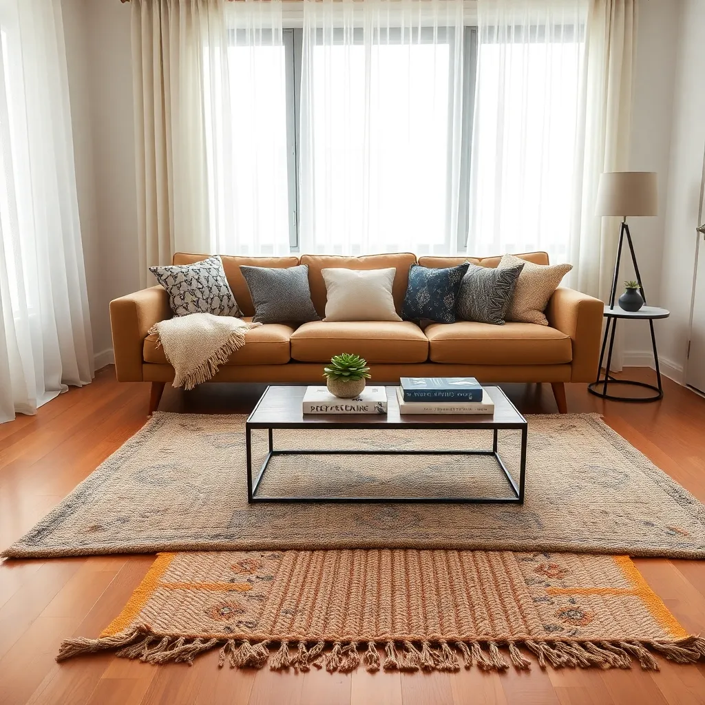 Add Texture with Layered Rugs