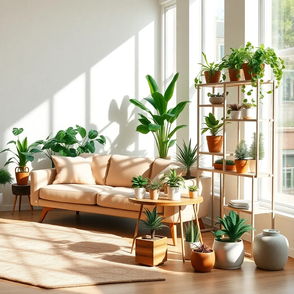 Display Indoor Plant Arrangements