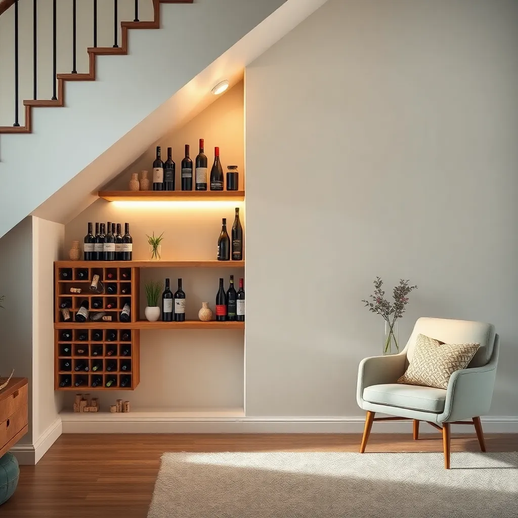 Stylish Wine Racks Under Stairs