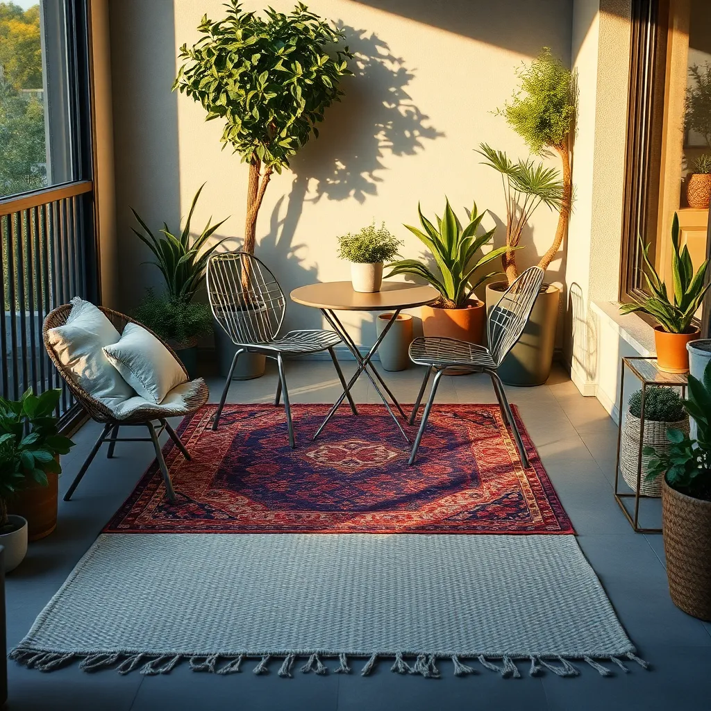 Add Layered Outdoor Rugs