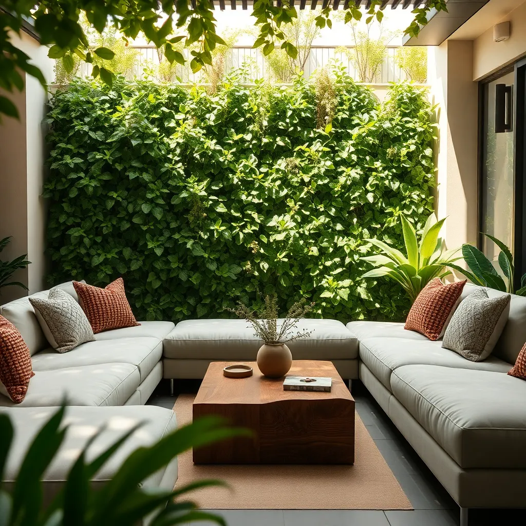 Vertical Garden Walls (Natural Privacy and Greenery)