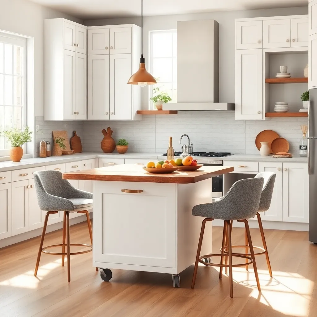 Add Rolling Kitchen Islands