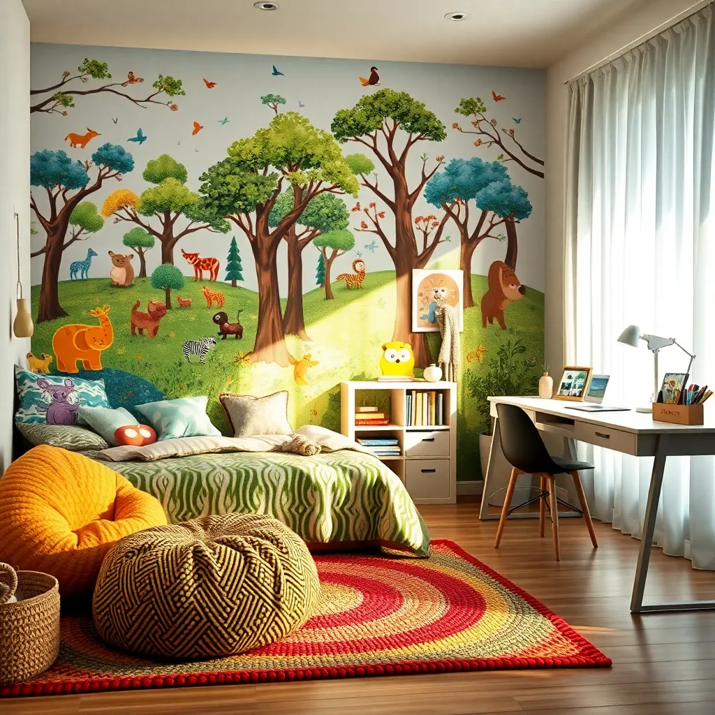 Incorporate Vibrant Wall Murals