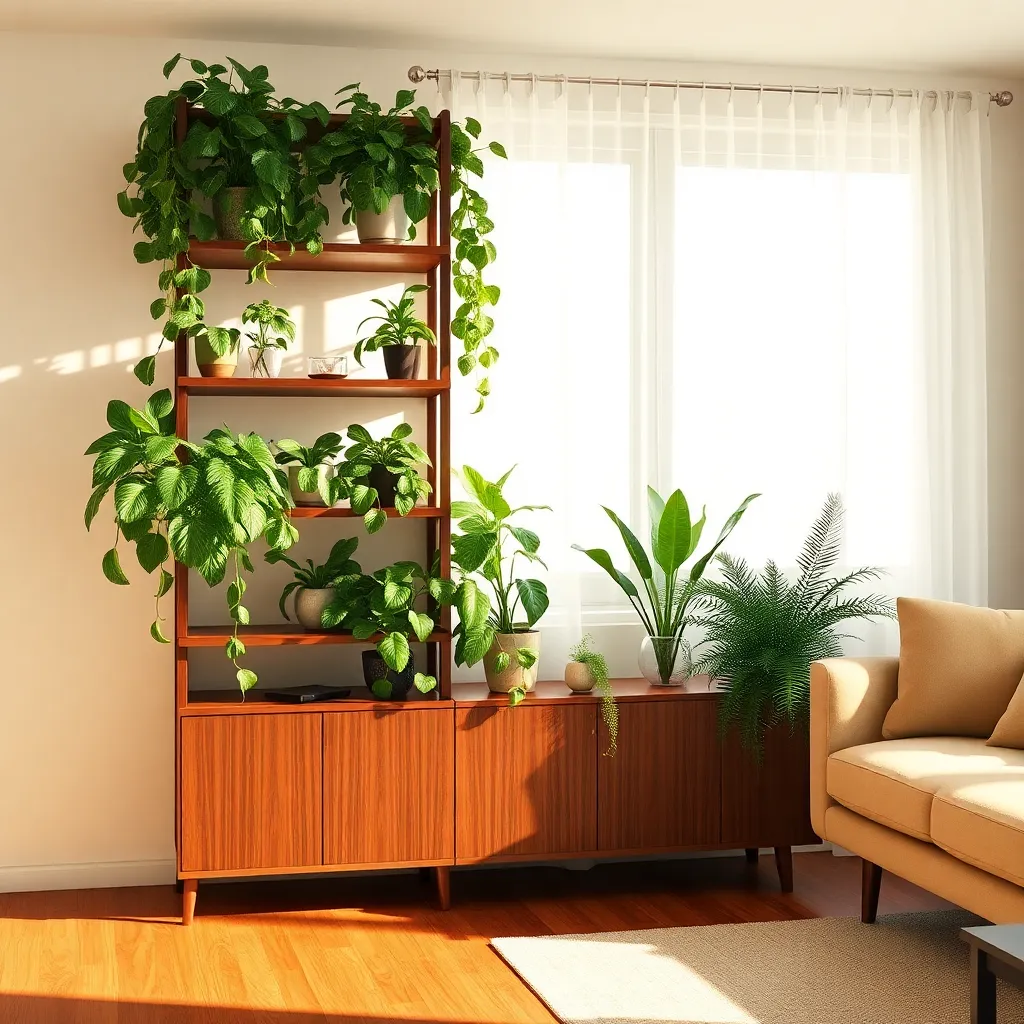 Incorporate Plants on Shelves