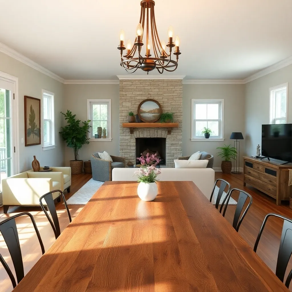 Integrating Rustic and Sleek Materials