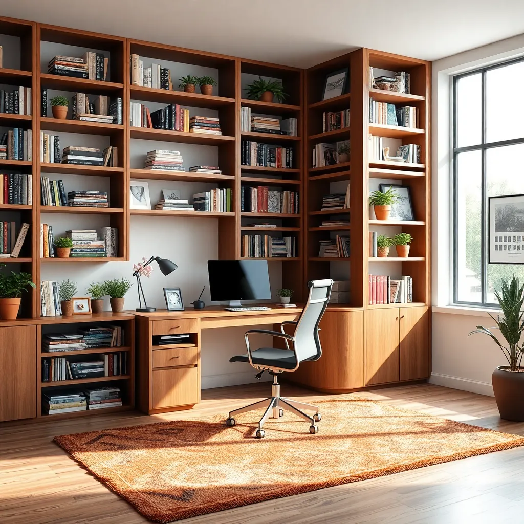 Utilize Bookshelves with Desk Units