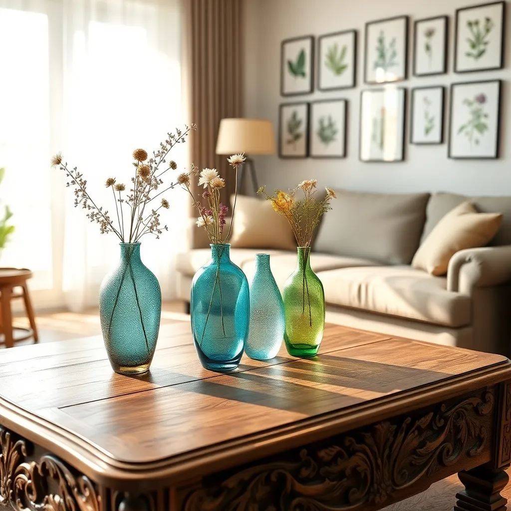Upcycled Glass Vases (Artistic Eco-Accents)