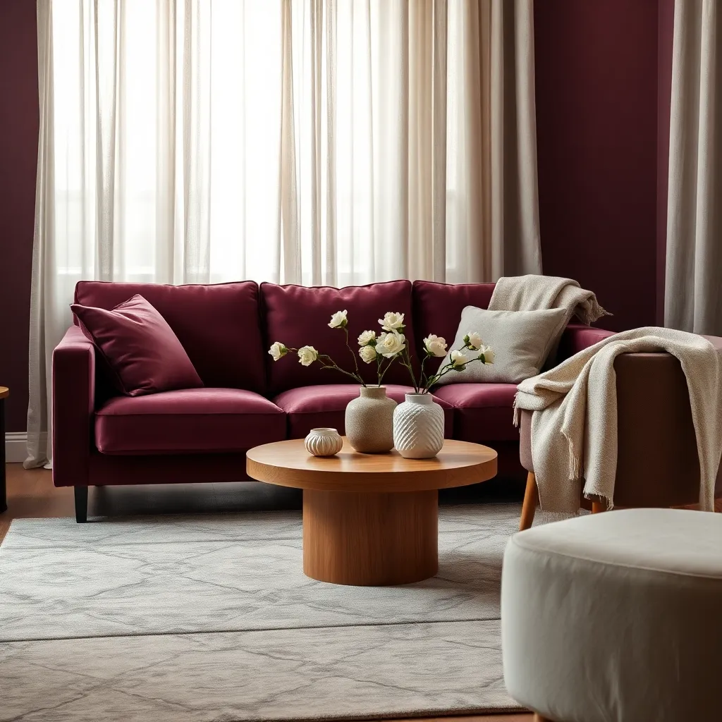 Deep Aubergine & Soft Linen (Luxurious Serenity)