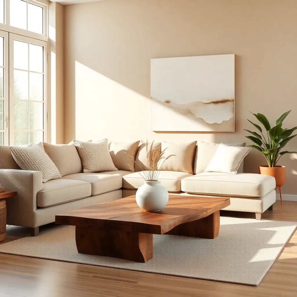Blending Earthy Tones with Whites