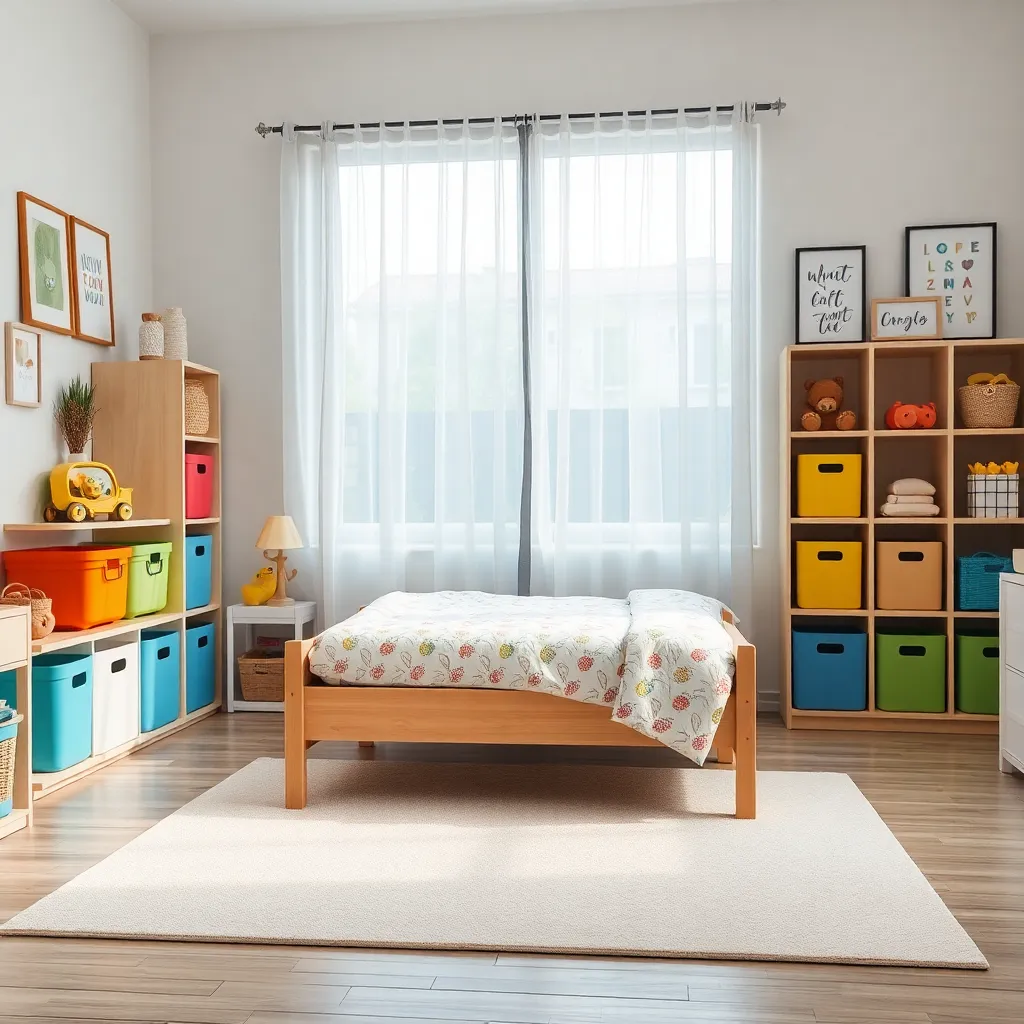 Use Bright, Fun Storage Bins