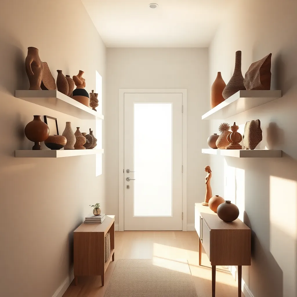 Install Floating Shelves for Sculptures