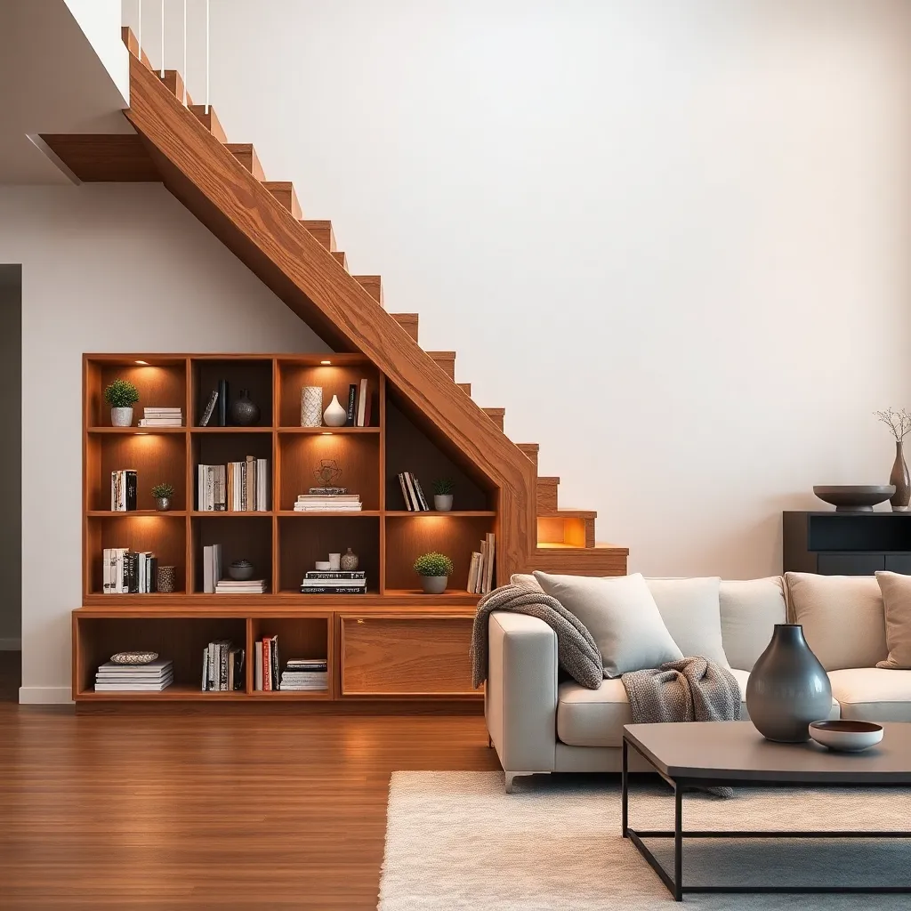 Innovative Shelving for Staircases