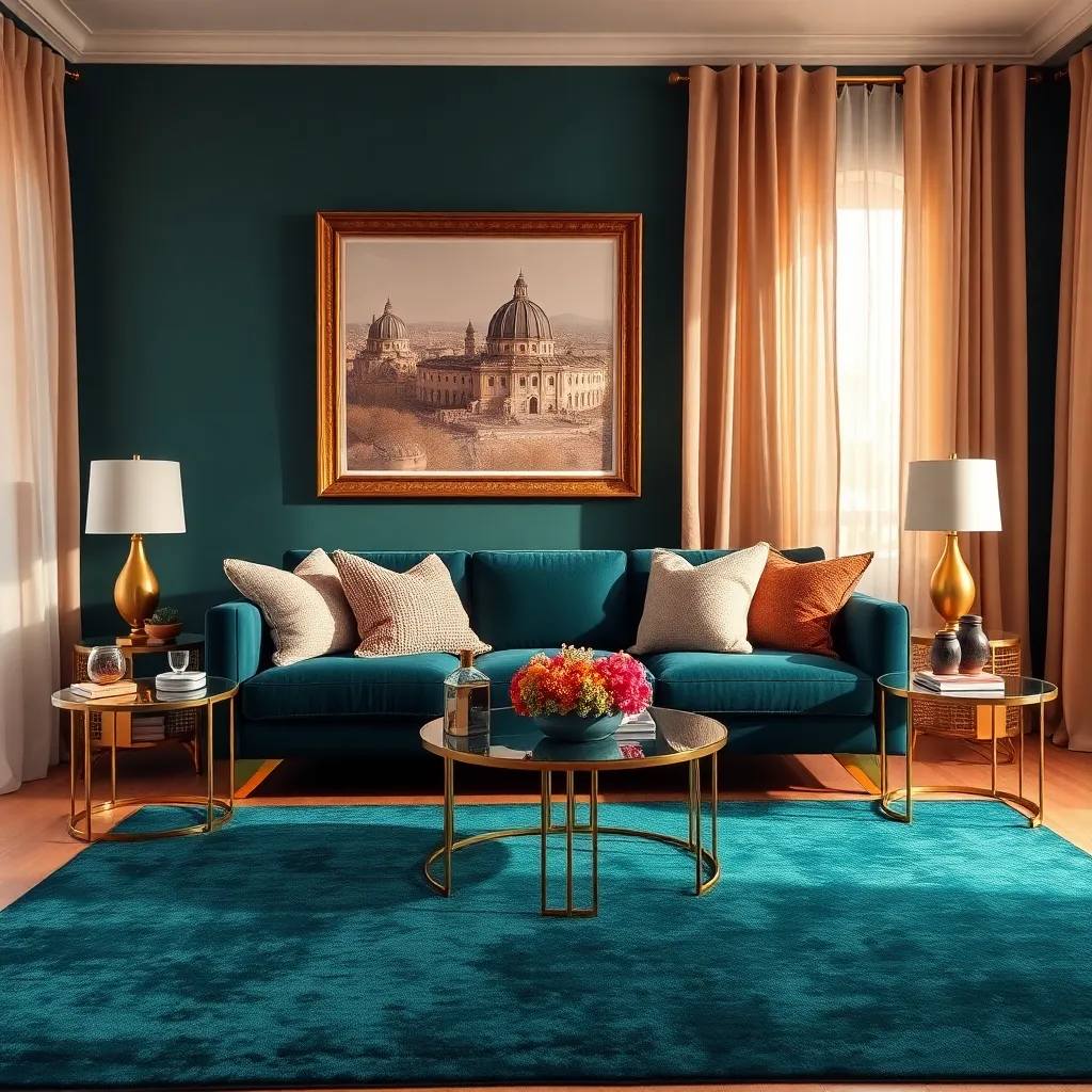 Deep Teal & Gold (Opulent Depth)
