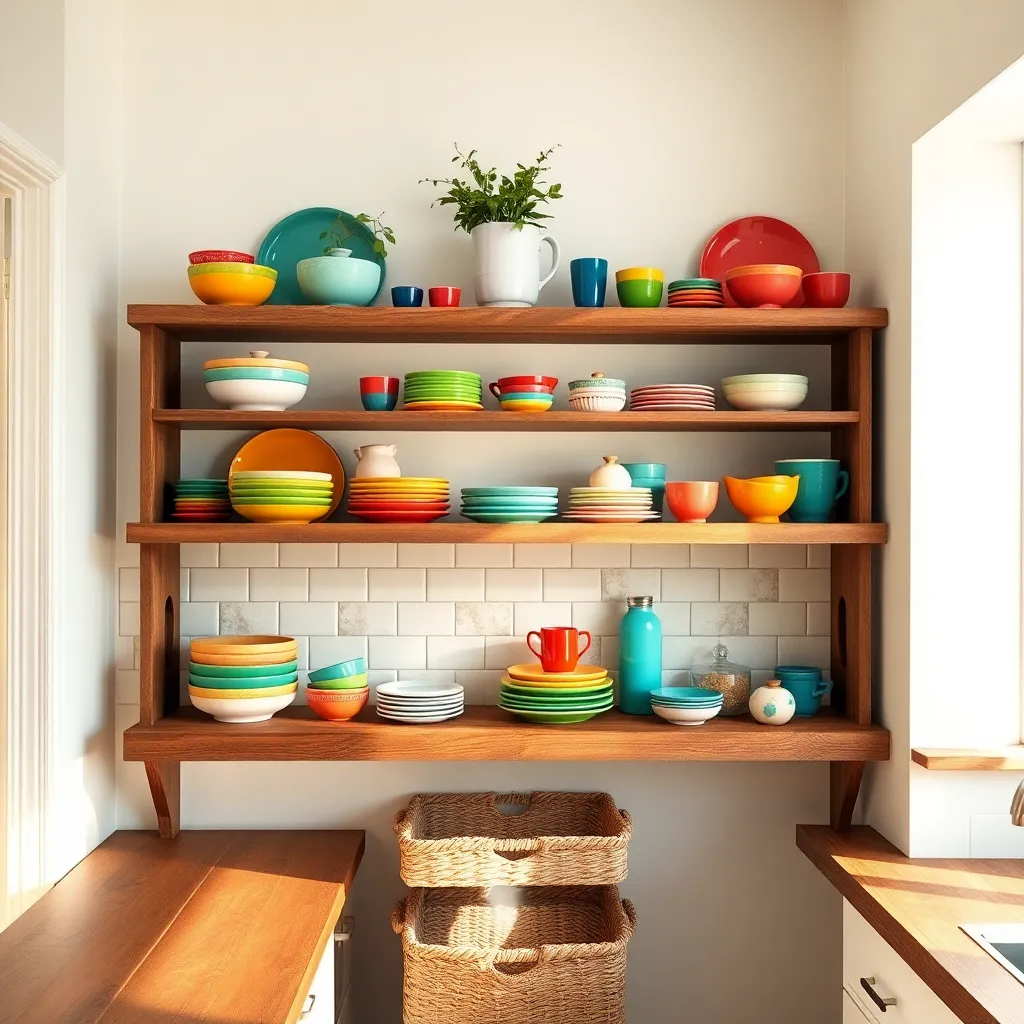 Display Colorful Dishware Collections