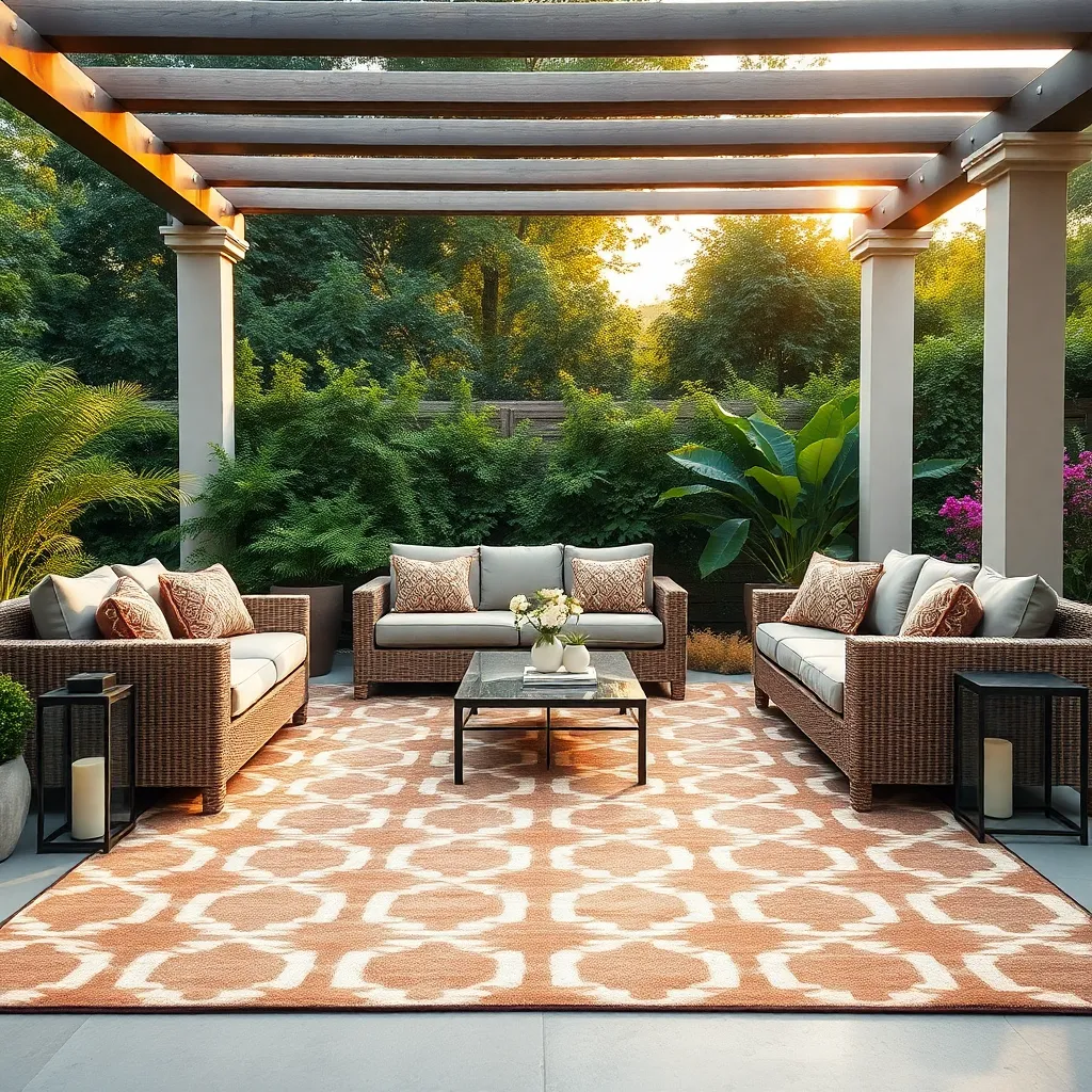 Define Zones with Outdoor Rugs